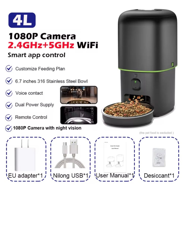 Smart Automatic Pet Feeder with Camera
