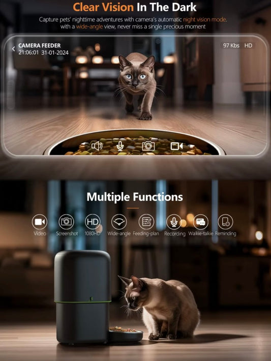 Smart Automatic Pet Feeder with Camera
