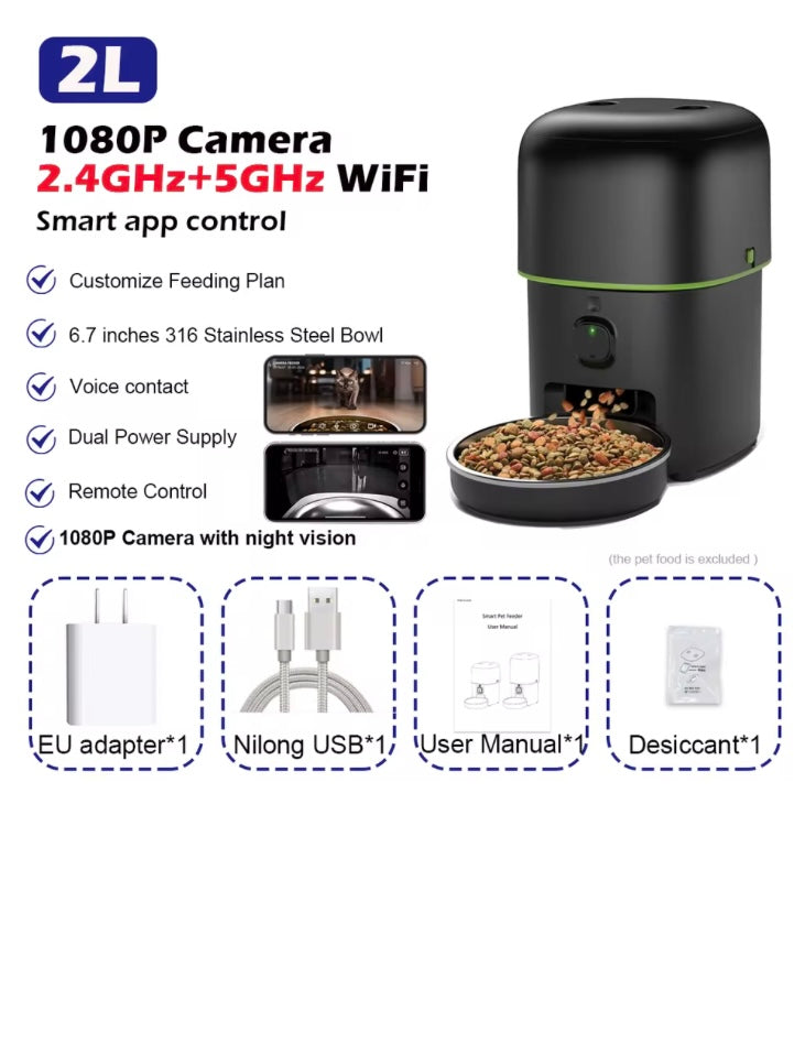 Smart Automatic Pet Feeder with Camera